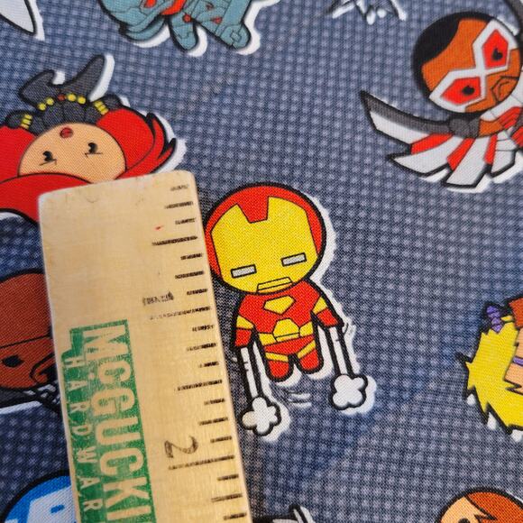 Marvel Team Impact Fabric 1 Yd x 44" Avengers Superhero Cotton Springs Blue - Picture 5 of 16